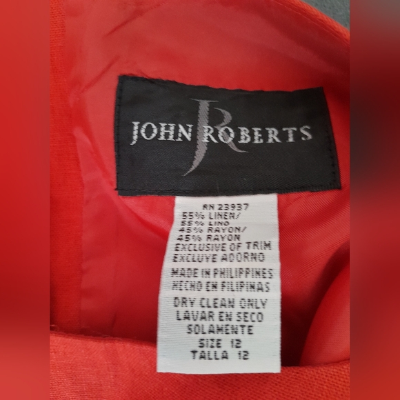 Rare Vintage John Roberts  Co-Ord Set retro collector size 12 Petite Linen Blend - Picture 10 of 15